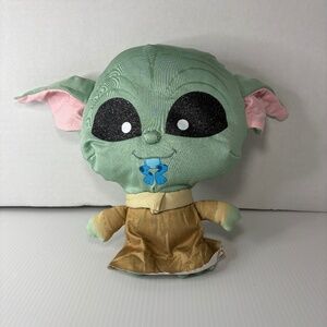 Disney DOORABLES Grogu/Yoda With Frog Puffables Star Wars MANDALORIAN 10" Plush